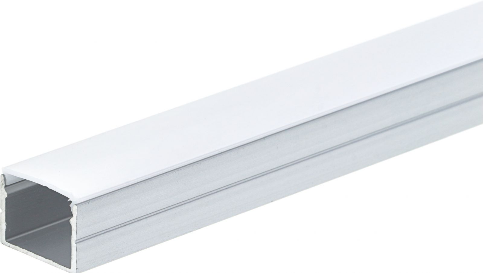 profil-aplicat-banda-led Profil aluminiu banda LED corp argintiu/dispersor alb L=2m 19x13mm - imagine 1