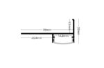 Profil LED Aluminiu Negru pentru Trepte Scări gresie - imagine 2