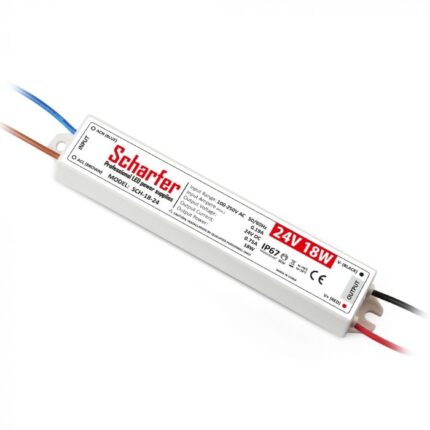 Sursă alimentare LED 24V 18W IP67 Scharfer profesională pentru interior și exterior