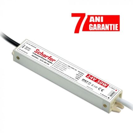 Sursă alimentare LED 24V 30W IP67 Scharfer – alimentator profesional interior exterior